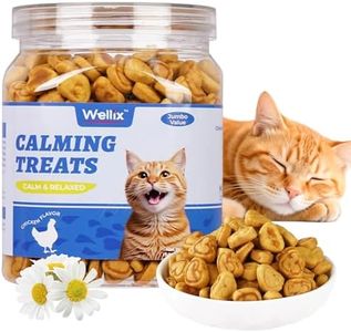 Wellix 13.5oz Calming Cat Treats for Indoor Cats - Chicken Flavor Kitten Training Snacks for Behavioral & Promotes Relaxation with Chamomile Powder & Melatonin