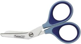 First Aid Only PhysiciansCare 90294 Titanium Non-Stick First Aid Bandage Scissors, 4" Bent, Blue