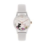 RADLEY Say It with Flowers Ladies Grey Silicone Strap Floral Kissing Dogs Watch RY2986