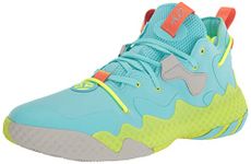 adidas Unisex-Adult Harden Vol. 6 Basketball Shoe, Pulse Aqua/Team Semi Sol Orange/Solar Yellow, 11 Women/13.5 Men