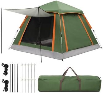 HAUSPROFI Zelt 2-3 Perosonen Pop Up Zelt, Camping Zelt mit Vorzelt Fenster, Große Wasserdicht Automatisches Wurfzelt, Doppeltürlüftung, Moskitoschutz, 2 Schichten Kuppelzelt für Camping Familien Reise