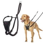 HALTI No Pull Harness Size Medium, Professional Dog Harness to Stop Pulling on the Lead, Easy to Use, Anti-Pull Training Aid, Adjustable, Reflective and Breathable, For Medium Dogs, Black