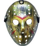 Boolavard Horror Halloween Costume Hockey Mask Party Cosplay Props (Gold)