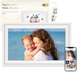 White Oak Wood Large Digital Photo Frame 15.6 Inch Wifi Digital Picture Frame with 1920x1080 HD IPS Touchscreen, 32GB Storage, Send Photo/Video via Uhale, Birthday Gifts for Women Men