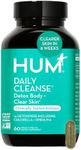 HUM Daily Cleanse Acne Supplements - Support for Clear Skin & Improved Digestion with Chlorella, Spirulina, Organic Algae, Detoxifying Herbs, Vitamins & Minerals - Skin Support for Women and Men