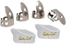 Golden Gate GP1-4W Thumb & Finger Pick Pack – Stainless Steel/White – Large