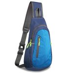 TITECOUGO Sling Bag Small Backpack for Men Women Shoulder Bags Gym Cross Body Running Rucksack Work Healthy Back Bag Chest Bags Crossbody Backpacks Daypack Camp Day Packs Sports Lightweight Navy Blue