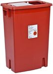 Covidien 8938 SharpSafety Sharps Container Slide Lid, 18 gal Capacity, Red (Pack of 5)