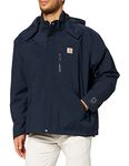 Carhartt Men's Breathable Nylon Big Shoreline Waterproof Jacket (Navy, Large)