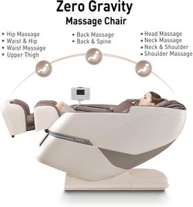 ROTAI 4D Massage Chair – Full Body Recliner, Beige