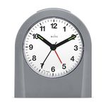 Acctim Palma Analogue Alarm Clock Quartz Luminous Hands (Grey)