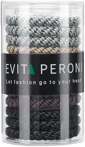 EVITA PERONI 12 Pcs Hair Ties No Damage Ponytail Holders for Thick and Curly Hair High Stretch Hair Bands Hair Elastics for Women Hair Accessories (Black, Brown, Gray, Apricot)