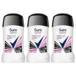 Sure Antiperspirant Deodorant Stick Invisible Pure 72H Nonstop Sweat and Odour Protection Roll On with Fresh and Light Scent Deodorant for Women, 50ml Pack of 3