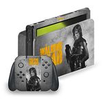 Head Case Designs Officially Licensed AMC The Walking Dead Daryl Double Exposure Daryl Dixon Graphics Matte Vinyl Sticker Gaming Skin Decal Cover Compatible With Nintendo Switch OLED Bundle