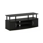 Furinno Jaya Large Entertainment Center Hold up to 50-in TV, 15113BKW Blackwood