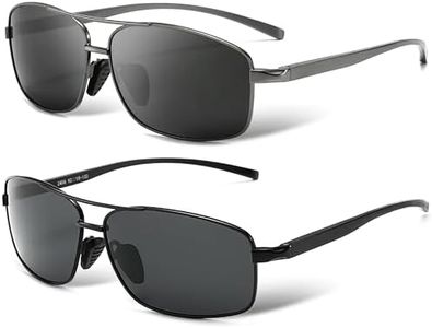 SUNGAIT Ultra Lightweight Rectangular Polarized Sunglasses UV400 Protection SGT458QH-HH-5