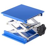 Labasics Lab Jack, 6x6 inch Anodized Aluminum Laboratory Support Jack Lift Table Top Deck Jack Scissor Stand Platform with 10 KG Support Weight, 24 to 102 inch Lift Range