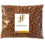 Hides Fine Foods - Paleskin Peanuts - 1kg - GMO - Free - Suitable for Vegetarians - Cooking - Salads - Snacking - Desserts - Cakes - Cookies - Granola - Trail Mix