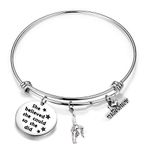 Gymnast Gift Gymnastics Charm Bracelet Gymnast Bracelet Gymnastics Class Jewelry Gift for Women Girls (gym bracelet, sl)