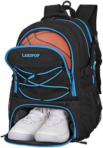LARIPOP Gifts for Men,Basketball Backpack-Large Basketball Bag with Shoe Compartment and Ball Holder,Water Resistant for Sport Training Equipment Fits Soccer,Volleyball,Gym,Travel Gifts