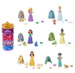 Mattel Disney Princess Toys, Royal Color Reveal Doll with 6 Unboxing Surprises, Friend Series with Character Figure, Inspired by Disney Movies, HMB69