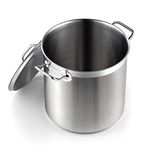 Cooks Standard Stainless Steel Stockpots, 11 Quart Professional Grade Stock Pot with Lid, Silver