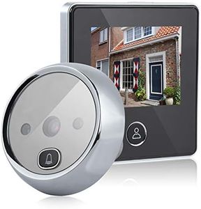 Sonew Door Viewer Peephole, Video Doorbell Digital Door Peephole Viewer Smart Vision Door Camera Monitor with 3MP, 90° Wide Angle, IR Night Vision for Home Office Hotel