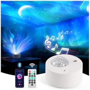 Galaxy Projector Light with Remote Control, 14 Colors & 60+ Light Effects, Star Projector & Northern Lights Aurora Projector with Bluetooth Speaker, White Noise, Timer & Dimmable for Bedroom Decor