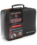 DocuShield Fireproof & Water Resistant Document Bag | Lightweight and Portable Box with Dividers and Pockets for Important File Storage | UK Brand | Fibreglass Fabric | TSA Lock (Original)