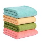 Yellow Weaves Super Soft Microfiber Hand Towels, Gym & Workout Towels 400 GSM, Set of 4, Multicolour