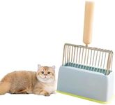 WEZCHUGHAOL Kitty Litter Scoop ， Cat Litter Scoop Cat Litter Scoop with Holder for Reduces Dust Fast Sifting(Azure)