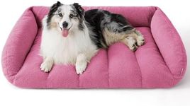 Lesure Orthopedic Dog Bed Sofa for Extra Large Dogs, Waterproof Dog Couch with Removable Washable Cover, Cute Aesthetic Pet Sofa Couch with Egg Crate Foam(41" x 29" x 11", Pink)