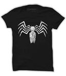 Quote Marshals Marvel Venom-1 Cotton Round Neck T-Shirt for Men's L Black