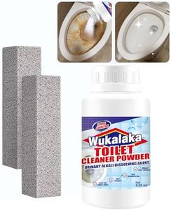 WUKALAKA Pumice Stone for Toilet Cleaning Bowl Stick, Pack Pumice Stone Toilet Bowl Clean Brush, Powerfully Cleans Hard Water Rings, Calcium Buildup and Stains, Suitable for Cleaning Toilet, Bathroom