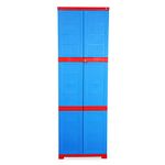 Cello Novelty Large Plastic Cupboard with lock(Red and Blue)