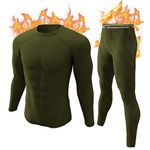 CL Thermal Underwear for Men, Ultra Soft Fleece Lined Long Johns, Winter Gear Base Layer Top & Bottom Set Sport Style