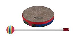 REMO Drum, KIDS PERCUSSION®, Hand Drum, 6" Diameter, 1.25" Depth, Fabric Rain Forest