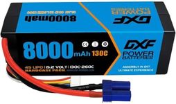 DXF 4S 8000mAh 15.2V 130C High Capacity Lipo Battery Hardcase with EC5 Plug for 1:8 Scale RC Car, Multi-Rotor RC Airplane, RC Helicopter, RC Boat