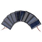 AOSHIKE 10Pcs 5V 30mA Mini Solar Panels for Solar Power Mini Solar Cells DIY Electric Toy Materials photovoltaic Cells 53x30MM(5V 30mA 53x30MM)