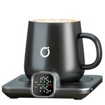 ikago Smart Heated Coffee Mug Warmer & Mug Set - Heated Mug Warmer with Auto Shut Off, 1°F Precise Temperature Control Mug Warmer, Electric Coffee Mug Warmer for Desk, Birthday Gifts for Women and Men