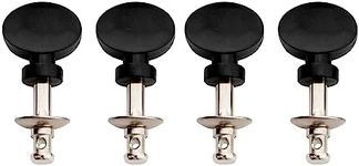 Musiclily Ukulele Tuning Pegs Keys Machine Heads Tuners, Chrome with Black Button(Set of 4)