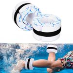 BOOSTEADY Swim Aquatic Cuffs, High-Density EVA Water Aerobics Float Ring Fitness Pool Exercise Weights Set, Ankles Arms Belts with Detachable Buckle for Swim Fitness Training-White