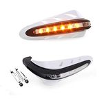 Aow Attractive Offer World Motorcycle Handguards with Led Light for 7/8" Grips - 300 * 140 * 110mm (White) for Bajaj Pulsar 150