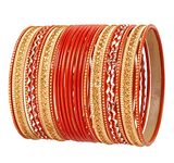 Touchstone Indian Metal Bangles for Women Gold Alloy Bracelets desi 2 Dozen Bangle Collection Bollywood Women's Jewelry Set Multi Stacking Wide Chunky Textured Golden Set of 24 in Gold or White Tone,