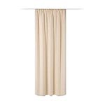 JEMIDI Curtain for Window - Opaque Linen Look Curtains with Ruffle Tape for Rail Track for Bedroom Living Room Windows - 140cm x 245cm