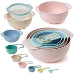 10 Pcs Plastic Mixing Bowls Set wit