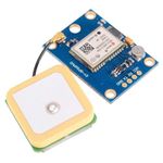 TECHTONICS U-blox NEO-6M Serial TTL Output GPS Module with EPROM Active GPS Antenna Built-in 25x25mm