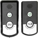 Wireless Voice Doorbell, 2 Way Talk Intercom Doorbell Indoor Outdoor Waterproof Interphone System, for Home and Office, LED Light, No Network