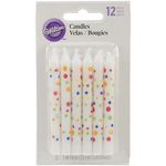 Wilton 2811-7499 Candles 12 Count Sweet Dots Party, Multicolored