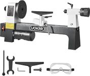 UOKRR 8" x 12" Wood Lathe, Mini Benchtop Wood Lathe Machine1/3 HP Lathes for Woodworking Variable Speed 750-3200rpm for Beginners/Professionals to Make Pens, Bowls, Cups, Small Workpieces